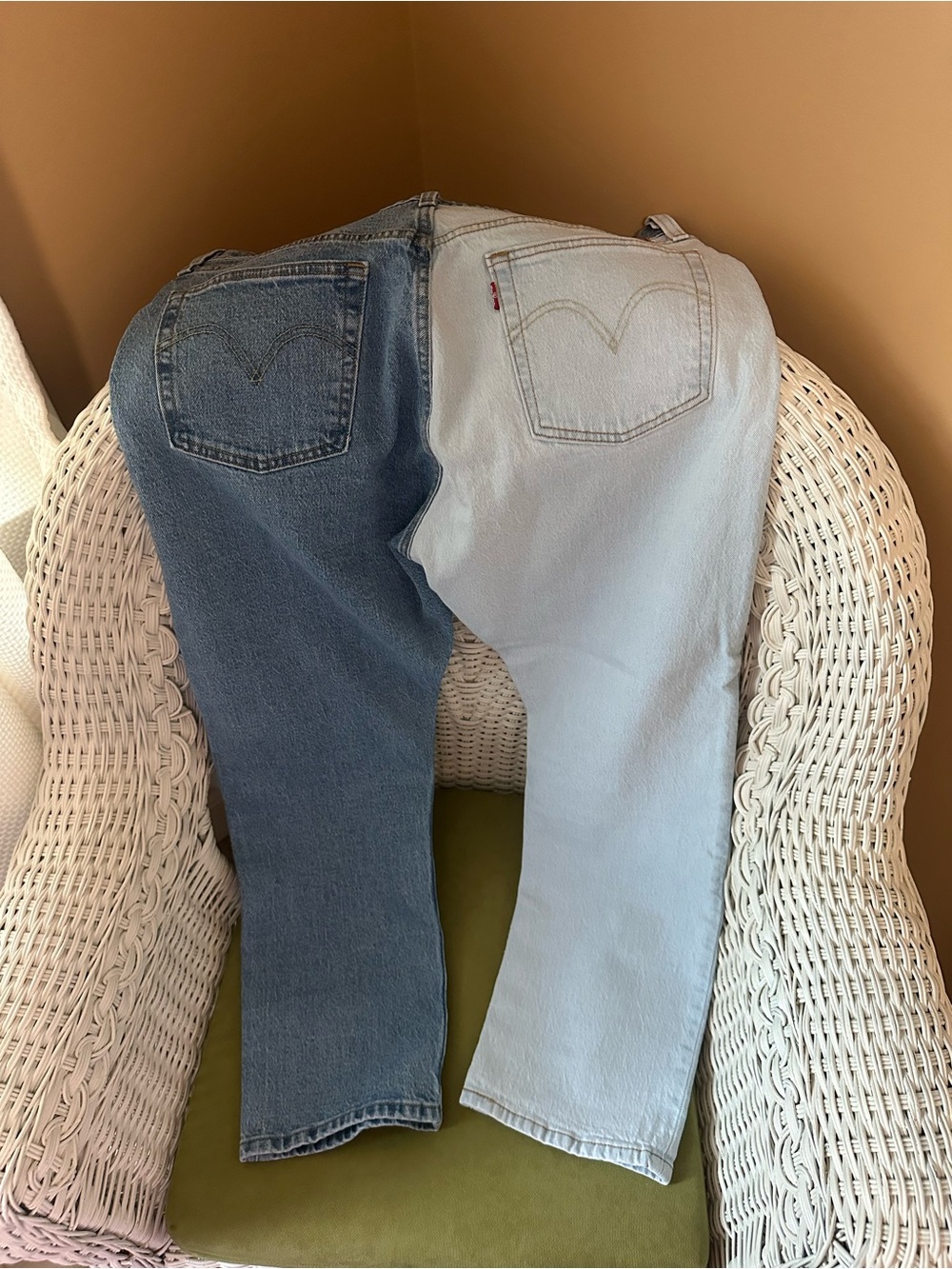 Levi's 501 Two-Tone Women’s Jeans - Dark & Light Blue